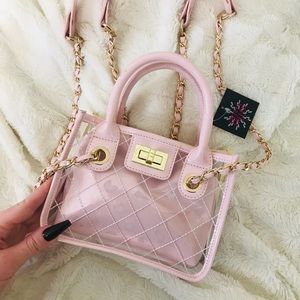 pink designer luggage